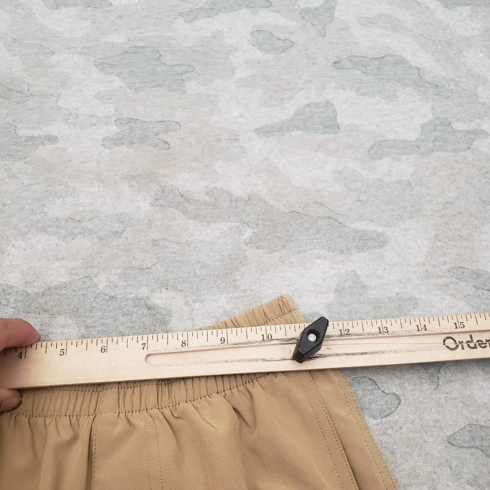 Carhartt Shorts Youth Medium Tan Cargo Pockets Drawstring Workwear